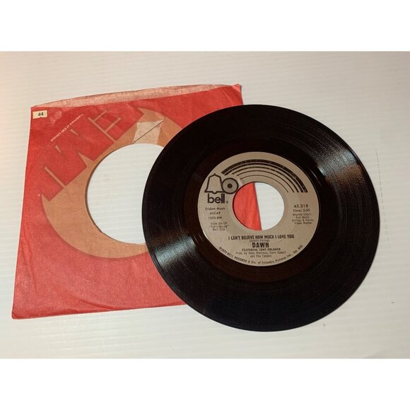 Dawn 45 RPM Vinyl Record "Tie A Yellow Ribbon Round The Ole Oak Tree" & "I Cant - Picture 5 of 5